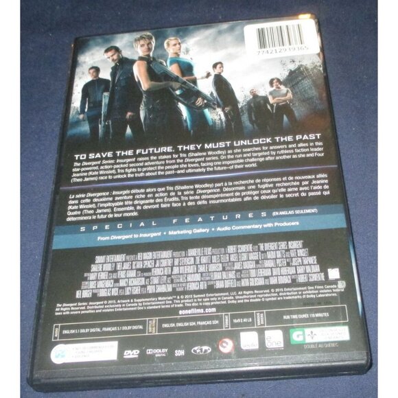 Insurgent (from the Divergent Series) (DVD, 2015, Canadian, Widescreen) - Picture 3 of 3